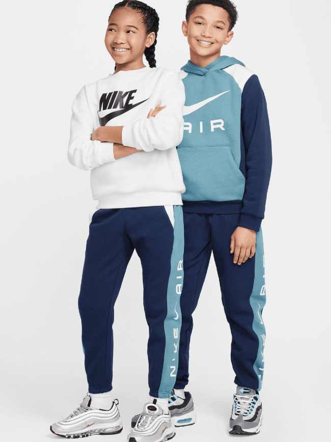 Pantalon jogging molleton air bleu enfant - Nike