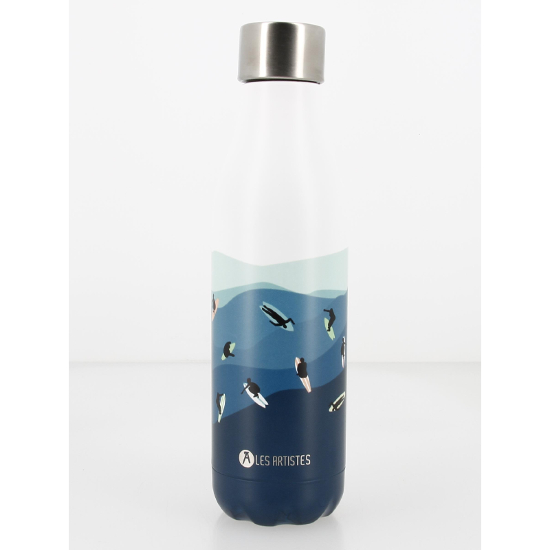 Gourde isotherme time up surf 500ml bleu - Les Artistes