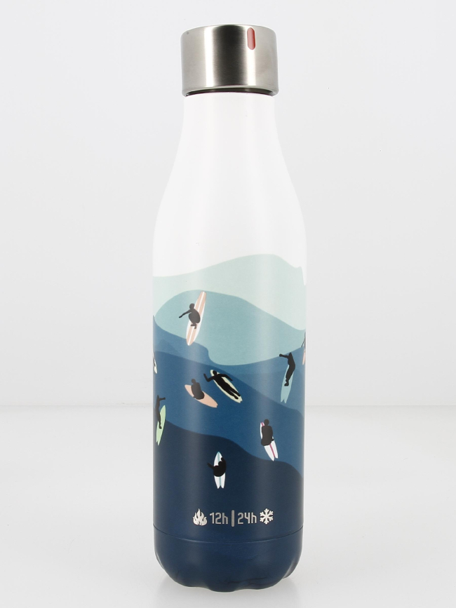 Gourde isotherme time up surf 500ml bleu - Les Artistes
