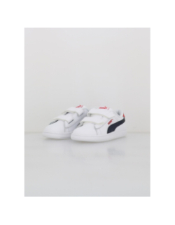 Baskets à scratch smash 3 blanc rouge enfant - Puma
