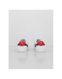 Baskets à scratch smash 3 blanc rouge enfant - Puma