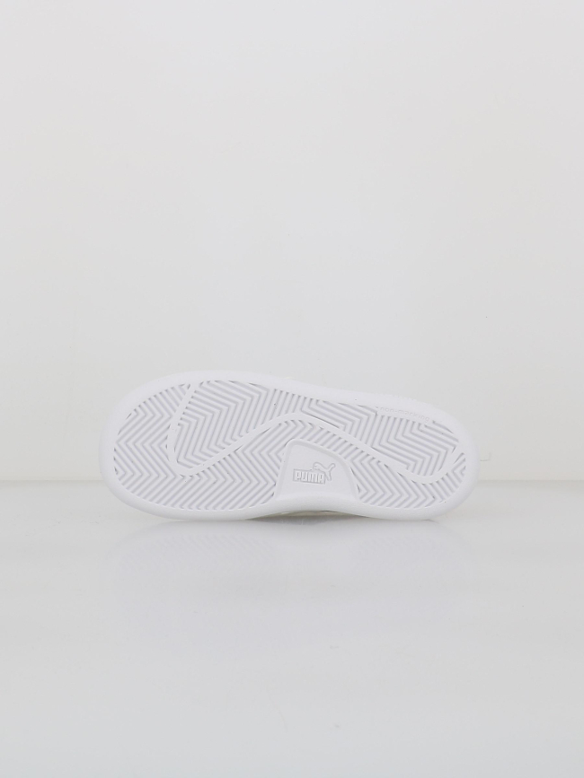 Baskets à scratch smash 3 blanc rouge enfant - Puma