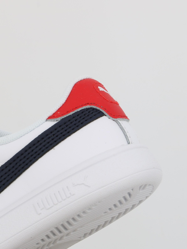 Baskets à scratch smash 3 blanc rouge enfant - Puma