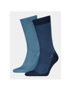 Pack de 2 paires de chaussettes hautes bleu adulte - Levi's