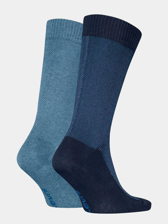 Pack de 2 paires de chaussettes hautes bleu adulte - Levi's