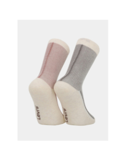 Pack de 2 paires de chaussettes hautes écru adulte - Levi's
