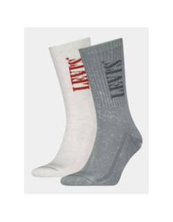 Pack de 2 paires de chaussettes regular cut wash gris adulte - Levi's