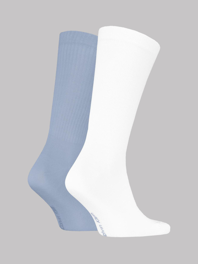 2 paires de chaussettes shadow bleu blanc - Calvin Klein