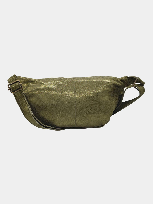 Sac banane pcdaino brillant doré et vert femme - Pieces
