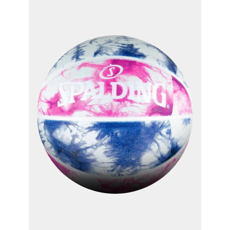 Ballon de basketball t6 tie dye rose violet et blanc - Spalding