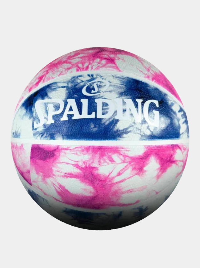 Ballon de basketball t6 tie dye rose violet et blanc - Spalding