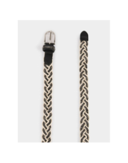 Ceinture tressée à strass noir et blanc femme - Morgan