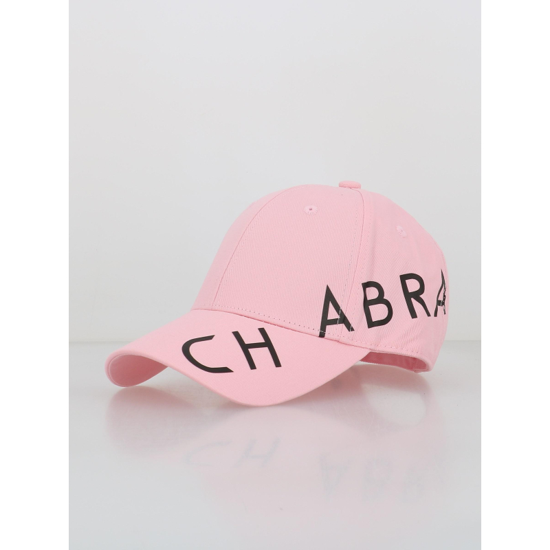 Casquette à logo latéral rose homme - Chabrand