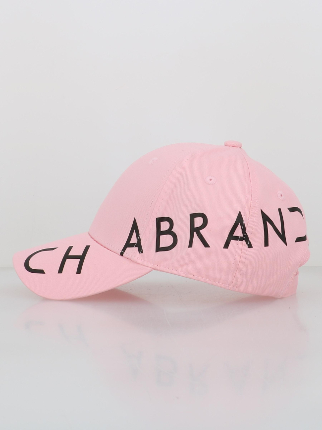 Casquette à logo latéral rose homme - Chabrand