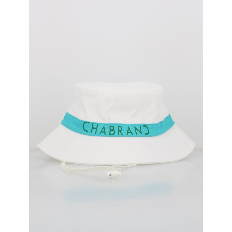 Bob à bande turquoise blanc homme - Chabrand