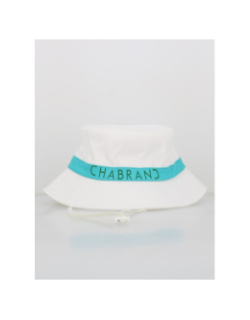 Bob à bande turquoise blanc homme - Chabrand