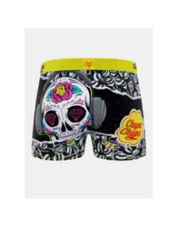 Boxer microfibre chupa chups skull noir et jaune - Freegun