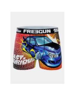 Boxer microfibre fast & furious rouge et bleu garçon - Freegun