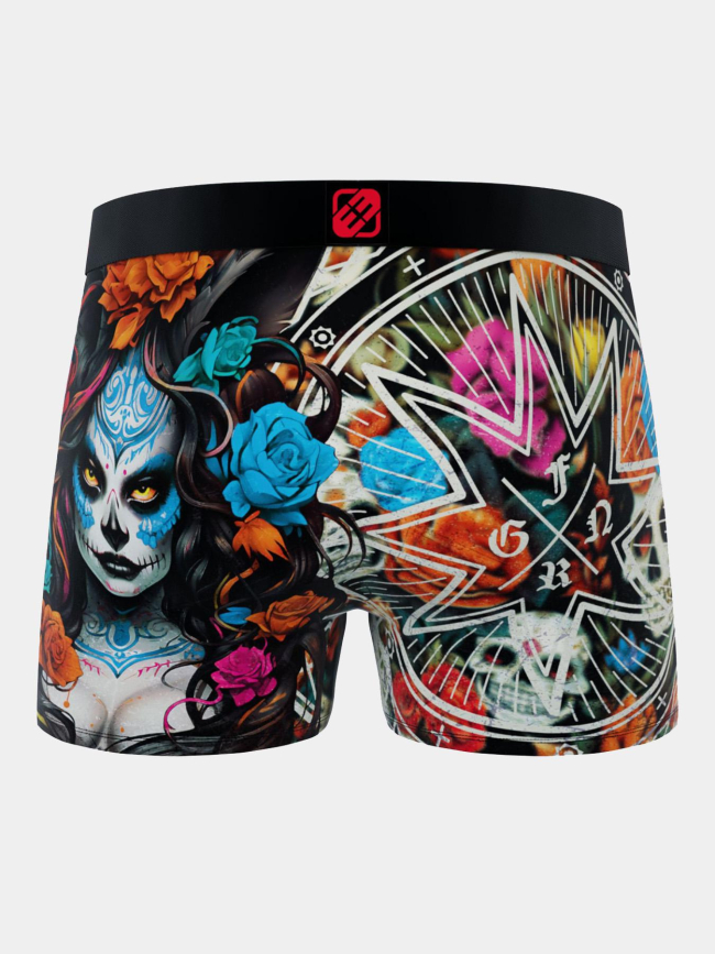 Boxer microfibre la catrina multicolore homme - Freegun