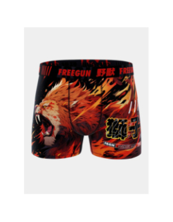 Boxer microfibre wildlife lion rouge garçon - Freegun