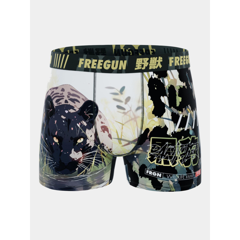 Boxer microfibre wildlife panthère vert garçon - Freegun