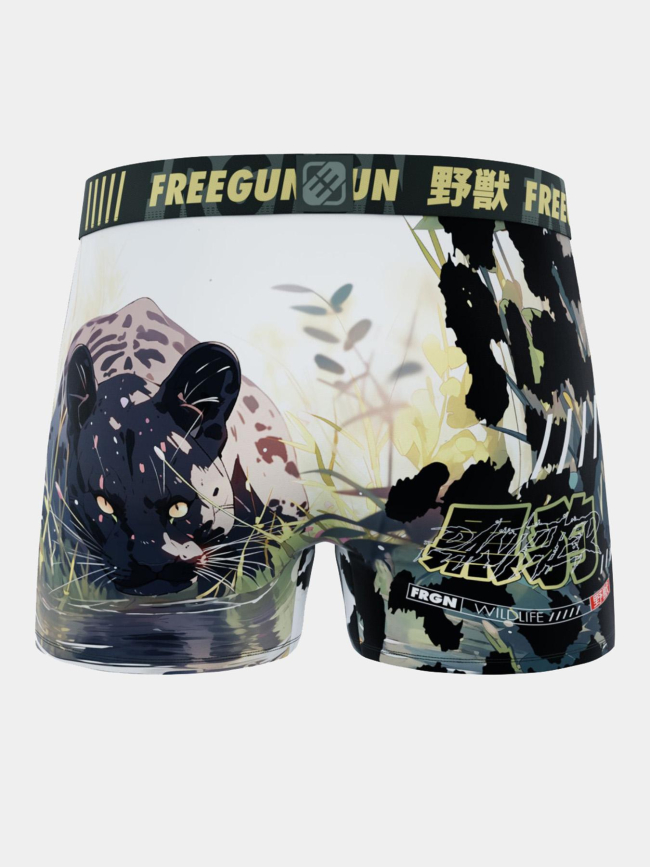 Boxer microfibre wildlife panthère vert garçon - Freegun