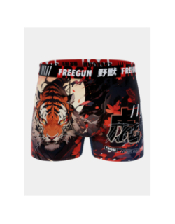 Boxer microfibre wildlife tigre rouge garçon - Freegun