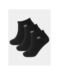 Pack de 3 paires de chaussettes basses noir adulte - Lacoste