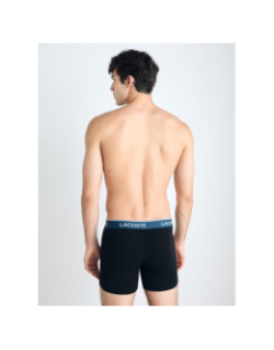 Pack de 3 boxer en coton stretch noir vert homme - Lacoste