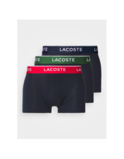 Pack de 3 boxers en coton stretch noir rouge homme - Lacoste