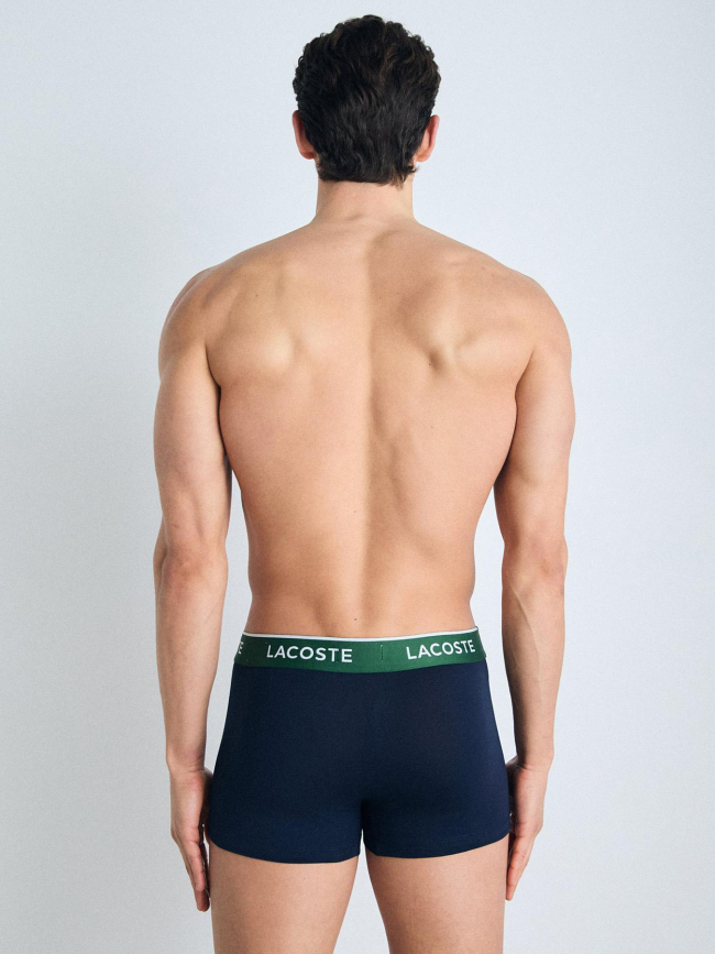 Pack de 3 boxers en coton stretch noir rouge homme - Lacoste