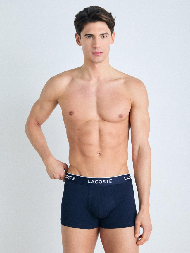 Pack de 3 boxers en coton stretch noir rouge homme - Lacoste