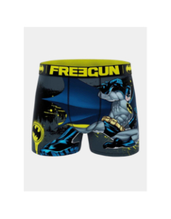Boxer microfibre batman noir gris et jaune garçon - Freegun
