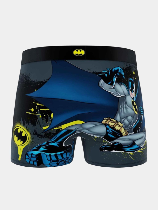 Boxer microfibre batman noir gris et jaune garçon - Freegun