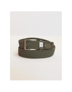 Ceinture tressée célastique vert homme - Benson & Cherry