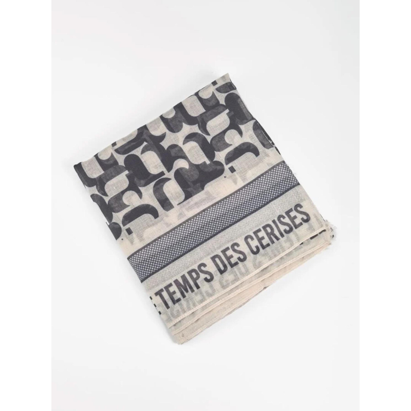 Foulard mono ice cream beige femme - Le Temps Des Cerises