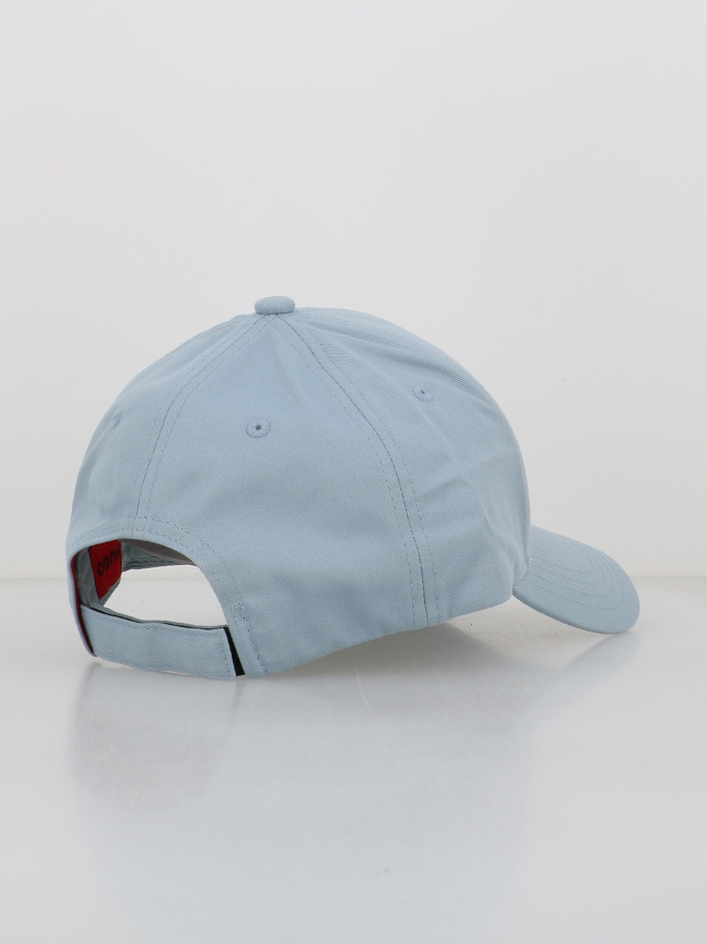 Casquette en twill de coton à étiquette logoté bleu homme - Hugo
