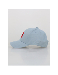 Casquette en twill de coton à étiquette logoté bleu homme - Hugo