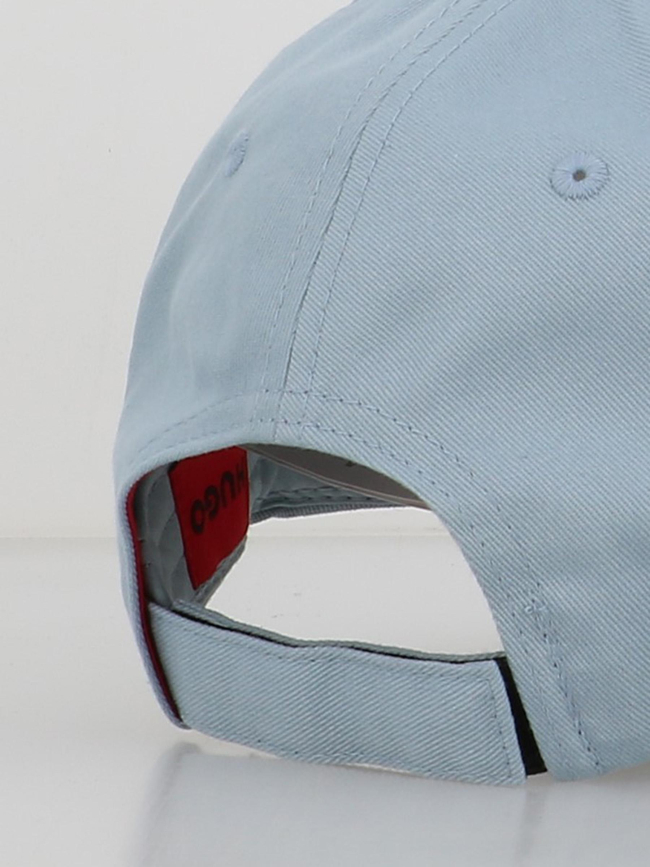 Casquette en twill de coton à étiquette logoté bleu homme - Hugo