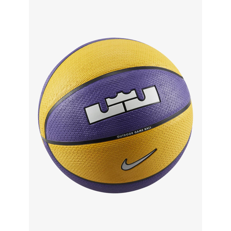 Ballon de basketball playground 2.0 L James jaune et violet - Nike