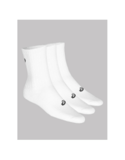 Pack de 3 paires de chaussettes hautes crew blanc adultes - Asics