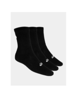 Pack de 3 paires de chaussettes hautes crew noir adulte - Asics