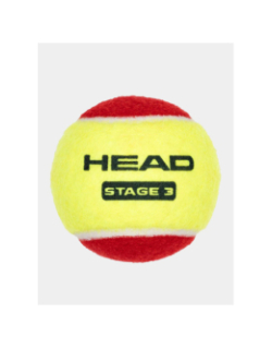 Balle de tennis débutant stage 3 rouge et jaune enfant - Head