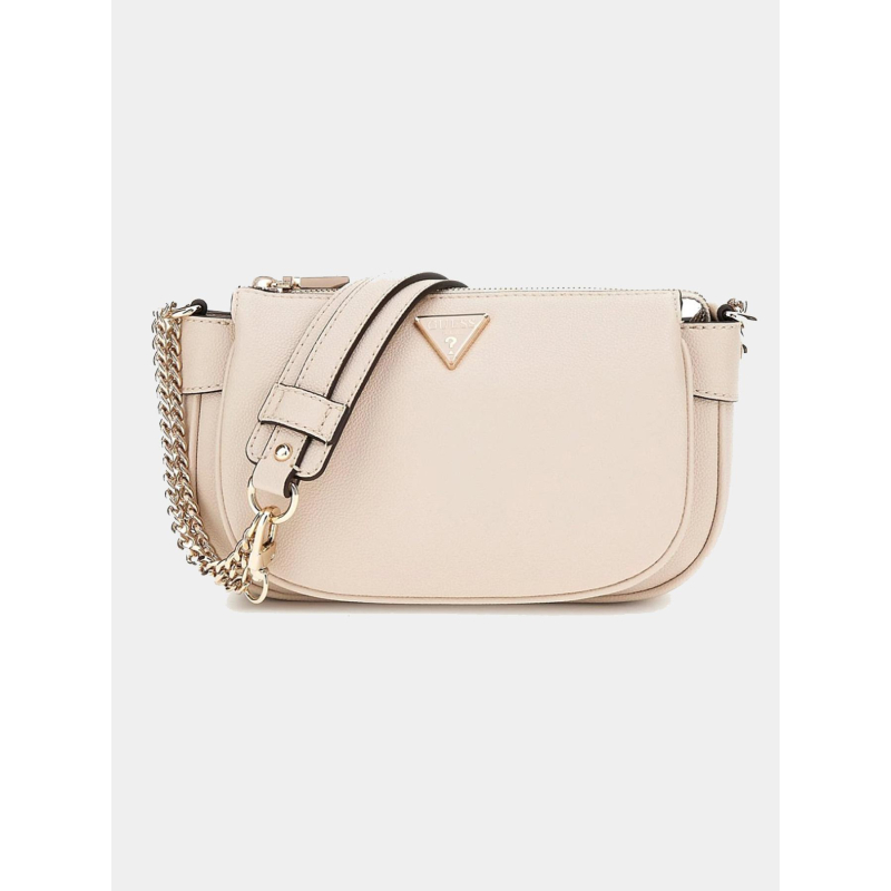 Mini sac à bandoulière fedora beige femme - Guess