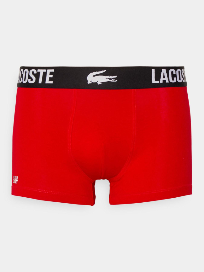 Pack de 3 boxers cotton stretch rouge noir gris homme - Lacoste