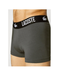 Pack de 3 boxers cotton stretch noir et gris homme - Lacoste