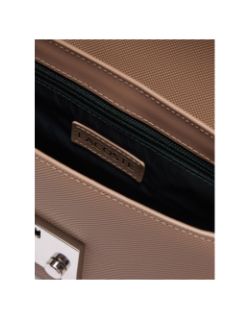 Sac bandoulière à rabat daily city marron femme - Lacoste