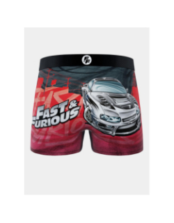 Boxer microfibre fast & furious rouge et gris garçon - Freegun