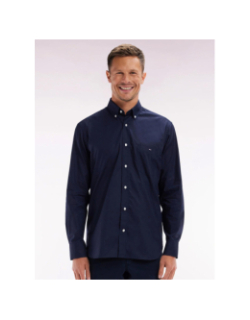 Chemise à coudières fleuries bleu marine homme - Eden Park