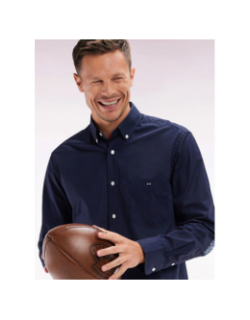 Chemise à coudières fleuries bleu marine homme - Eden Park